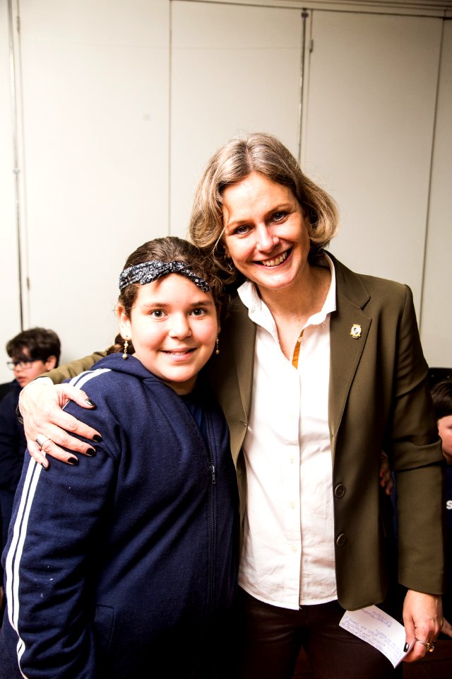 30.10.2019 - Prefeita Paula Mascarenhas visita os alunos dos 4º anos da Escola La Salle - Foto: Gustavo Vara