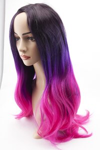 Pink hair artificial model