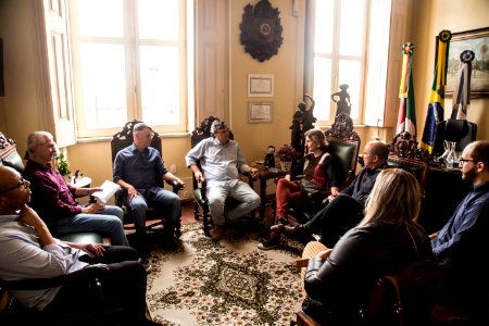 05.11.2019 - Prefeita Paula Mascarenhas em reunião com Sindapel sobre produção de arroz - Foto: Gustavo Vara