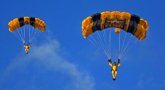 Parachute team parachute skydiving photo