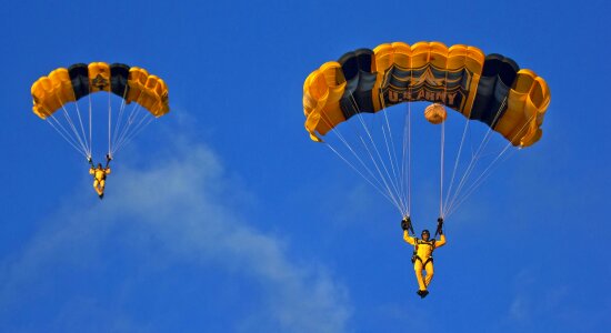Parachute team parachute skydiving