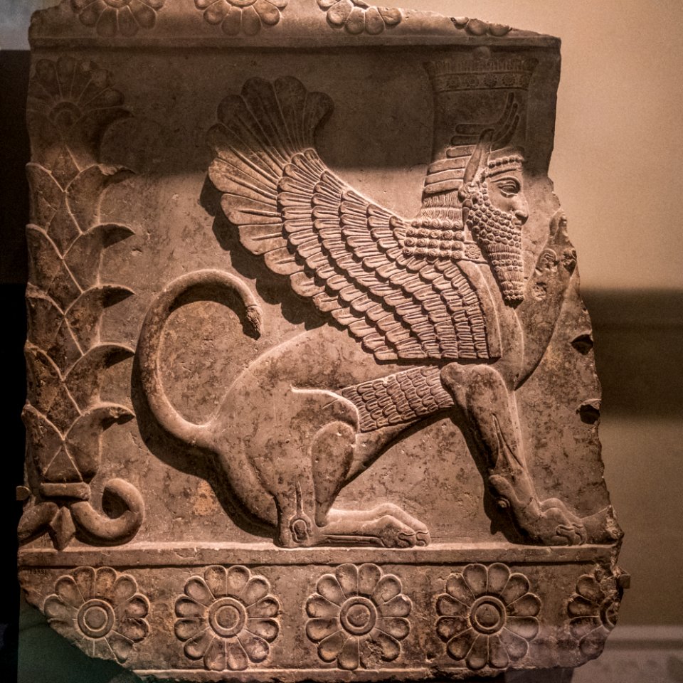 Esfinge alada de Persépolis, Museo Británico.