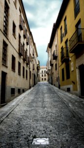 Calle Horno en un día nublado