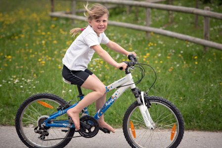 Girl bike cycling