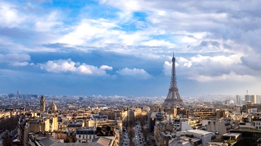 Tour Eiffel vista desde el Arco del Triunfo, Paris