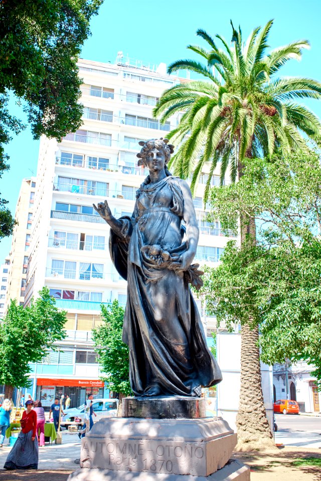 "Otoño" en Plaza de la Victoria, Valparaíso.