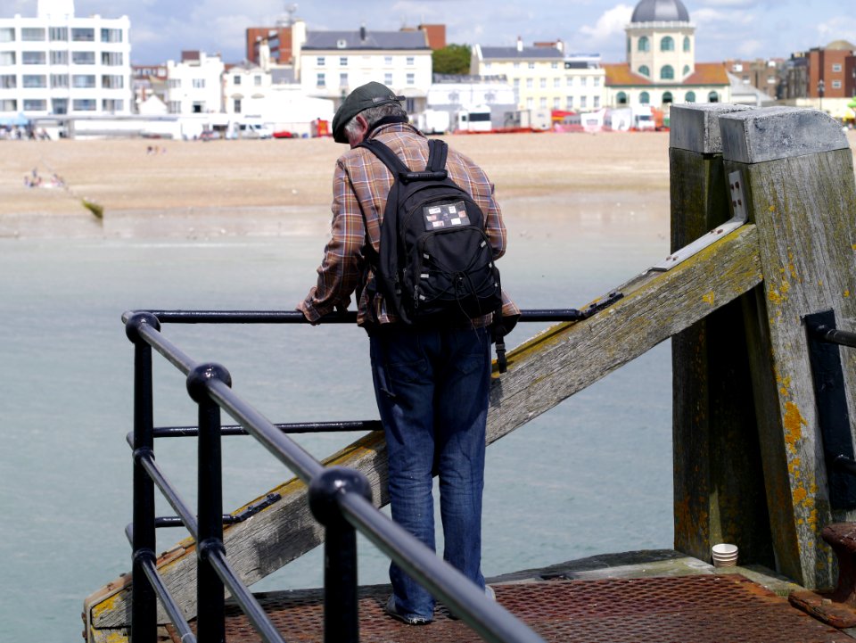 Looking over the pier