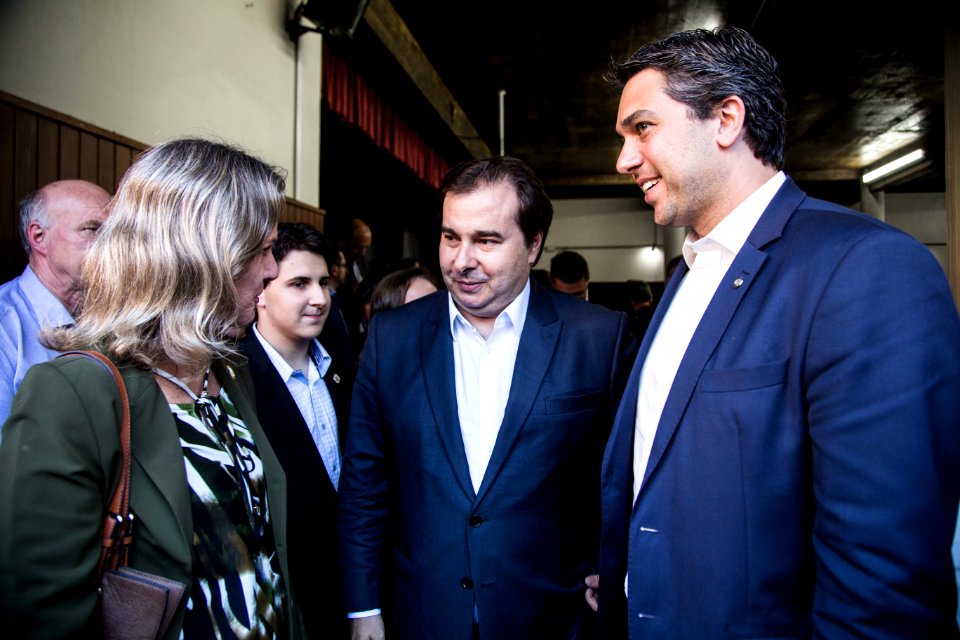 18.10.2019 - Prefeita Paula Mascarenhas participa da palestra do presidente da Câmara dos Deputados, Rodrigo Maia, promovida pelo deputado federal Daniel Trzeciak - Foto: Gustavo Vara