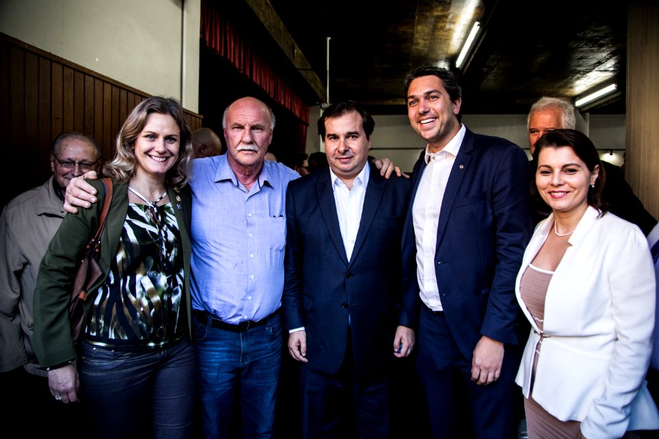 18.10.2019 - Prefeita Paula Mascarenhas participa da palestra do presidente da Câmara dos Deputados, Rodrigo Maia, promovida pelo deputado federal Daniel Trzeciak - Foto: Gustavo Vara