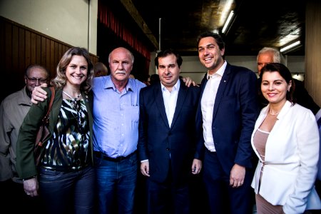 18.10.2019 - Prefeita Paula Mascarenhas participa da palestra do presidente da Câmara dos Deputados, Rodrigo Maia, promovida pelo deputado federal Daniel Trzeciak - Foto: Gustavo Vara