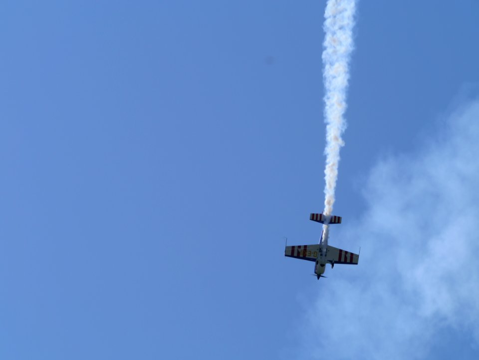 Stunt plane dive