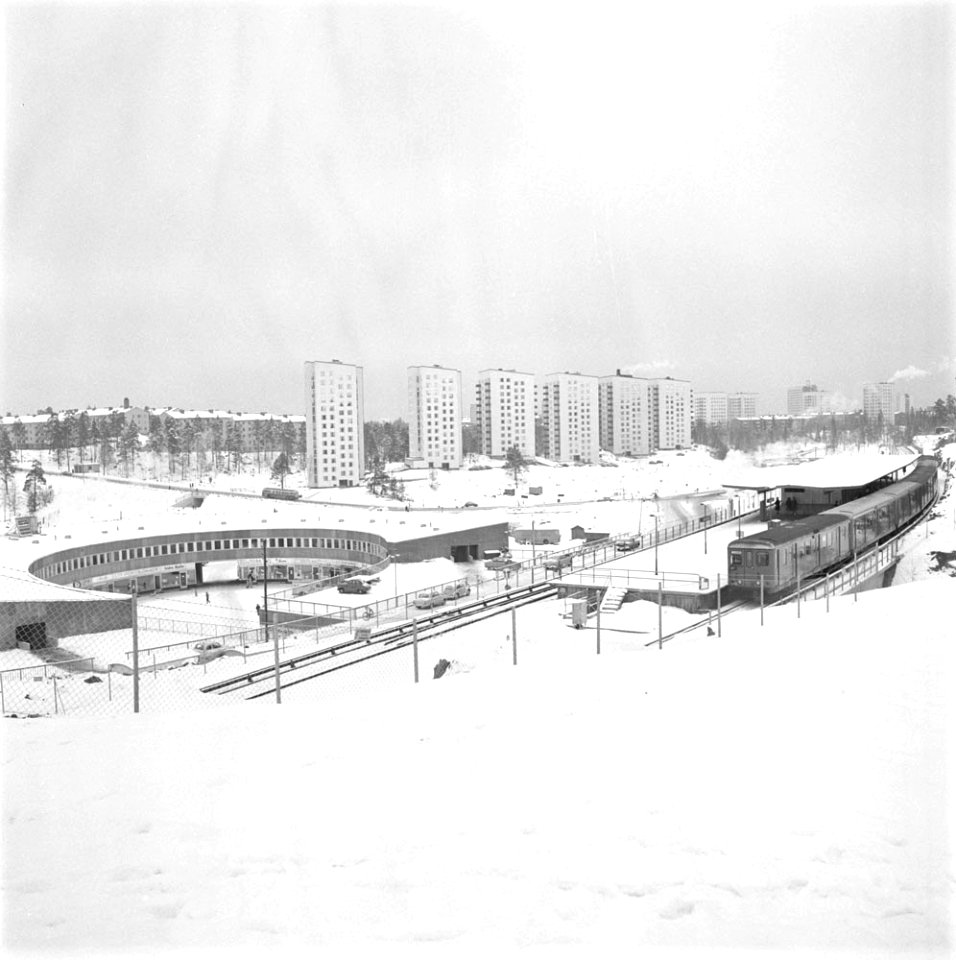 Rågsved i vinterskrud år 1960