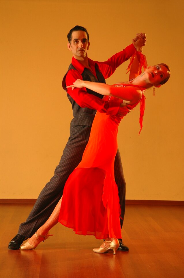 Ballroom dancing couple people dancing