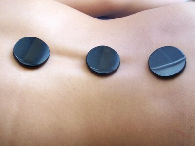 Massage relaxation hot stones