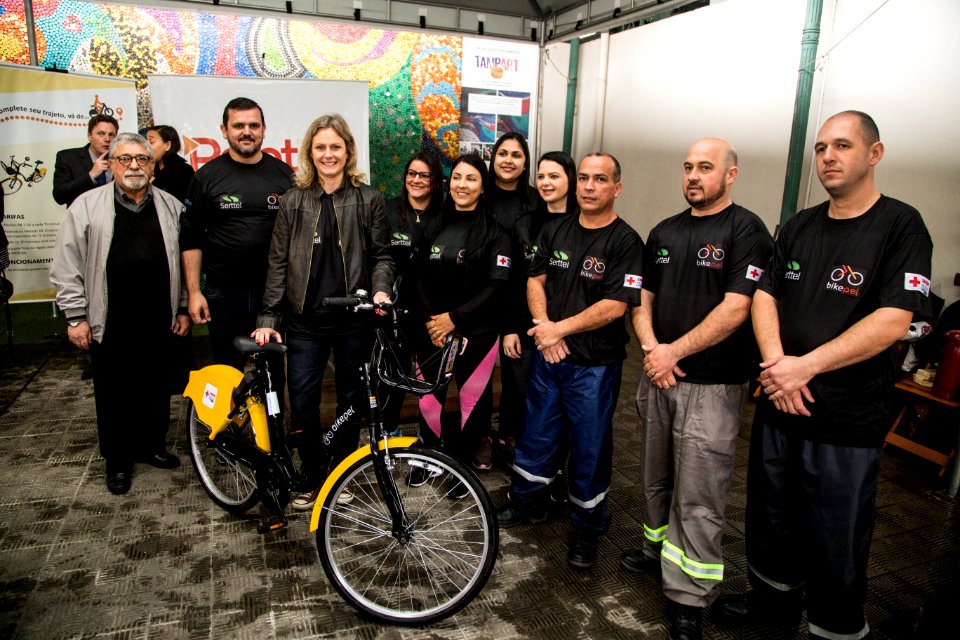 04.10.2019 - Prefeita Paula Mascarenhas no evento de início do Bikepel - Foto: Gustavo Vara