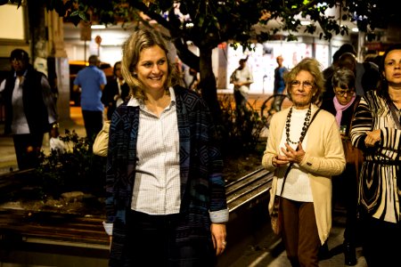 30.09.2019 - Prefeita Paula Mascarenhas e o vice Idemar Barz na caminhada de entrega do Calçadão da rua Andrade Neves - Foto: Gustavo Vara