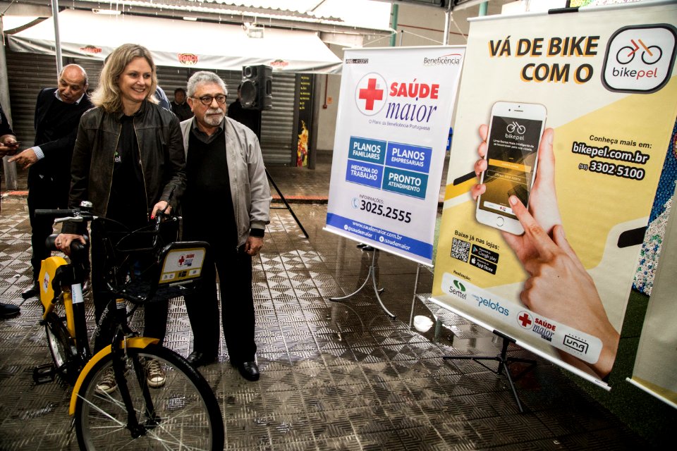 04.10.2019 - Prefeita Paula Mascarenhas no evento de início do Bikepel - Foto: Gustavo Vara