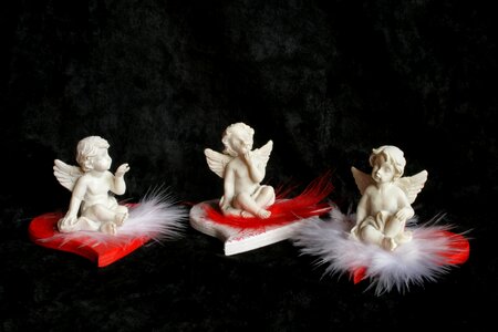 Holzherzchen feather red