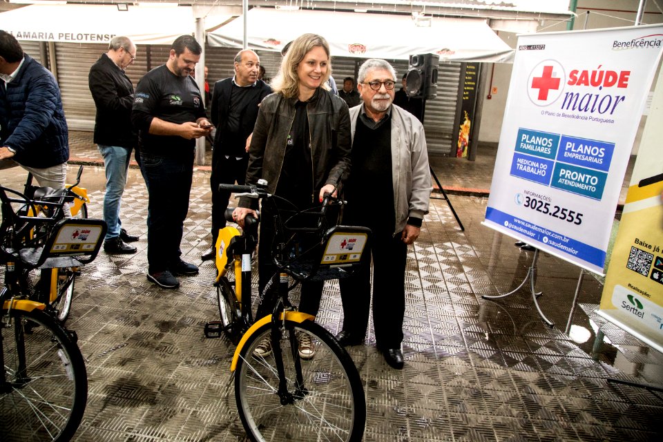 04.10.2019 - Prefeita Paula Mascarenhas no evento de início do Bikepel - Foto: Gustavo Vara