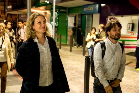 30.09.2019 - Prefeita Paula Mascarenhas e o vice Idemar Barz na caminhada de entrega do Calçadão da rua Andrade Neves - Foto: Gustavo Vara
