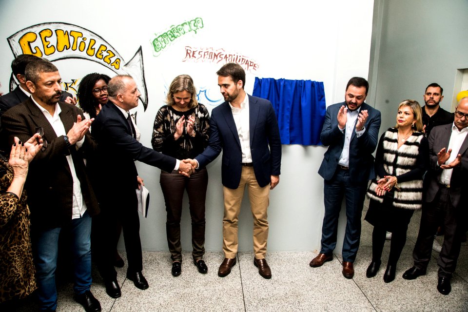 25.09.2019 - Prefeita Paula Mascarenhas e o Governador Eduardo Leite  reslizam a Inauguração do módulo escolar da EEEM Dom Antônio Zattera, no Case Pelotas - Foto: Gustavo Vara