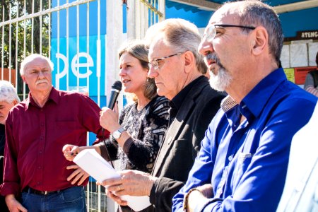 25.09.2019 - Prefeita Paula Mascarenhas realiza assinatura do contrato para iluminação de LED da avenida Adolfo Fetter no Barro Duro - Foto Michel Corvello