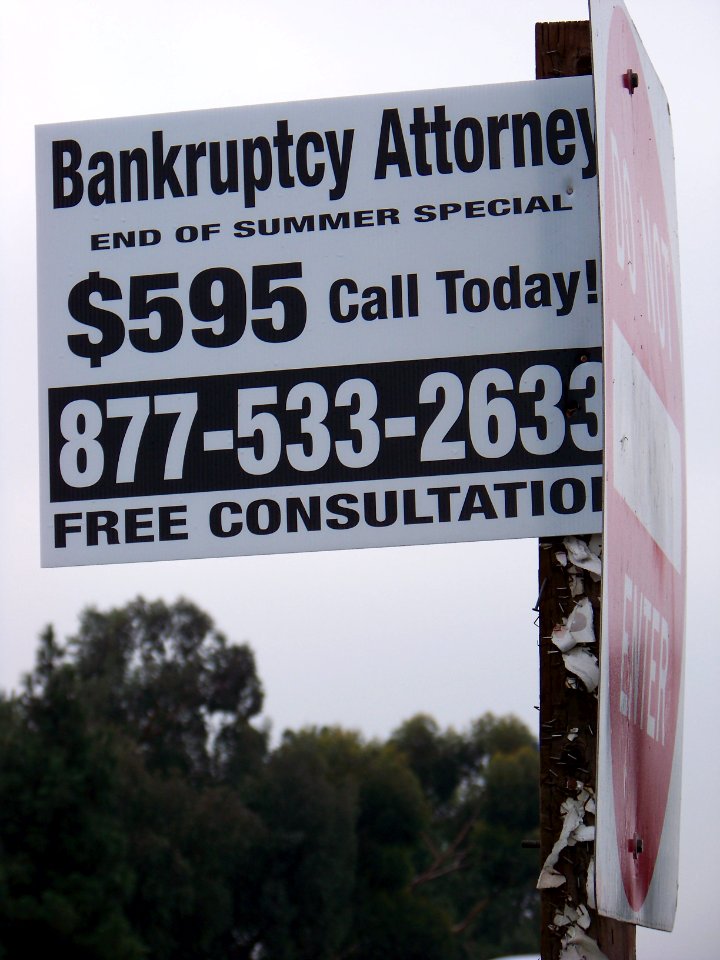 Bankruptcy Attorney street poster