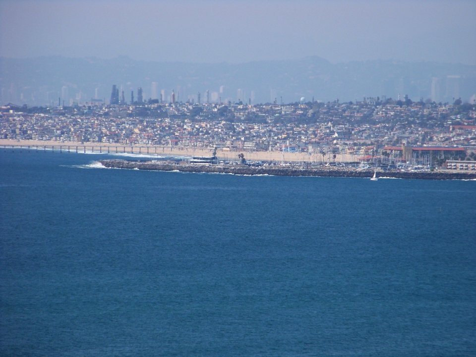 Palos Verdes CA view of Los Angeles CA