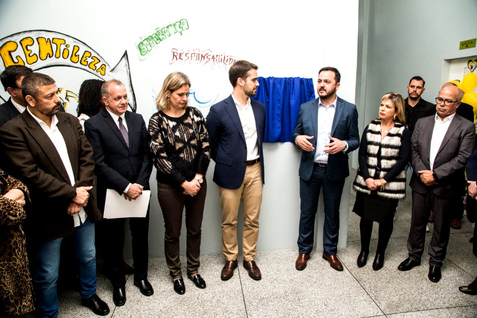 25.09.2019 - Prefeita Paula Mascarenhas e o Governador Eduardo Leite  reslizam a Inauguração do módulo escolar da EEEM Dom Antônio Zattera, no Case Pelotas - Foto: Gustavo Vara