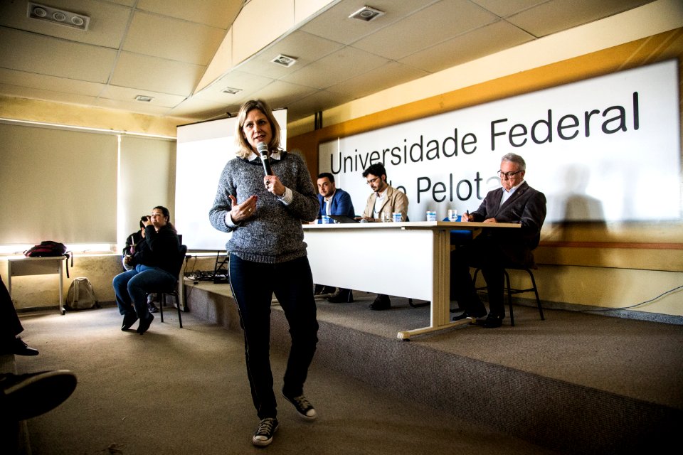 13.09.2019 - Prefeita Paula Mascarenhas realiza palestra na Semana Acadêmica do curso de Gestão Pública - Foto: Gustavo Vara