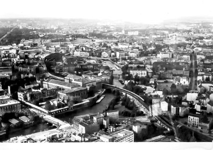 birds eye view, Berlin, Germany from the late 1970s