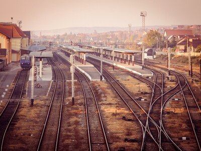 Railroad track journey photo