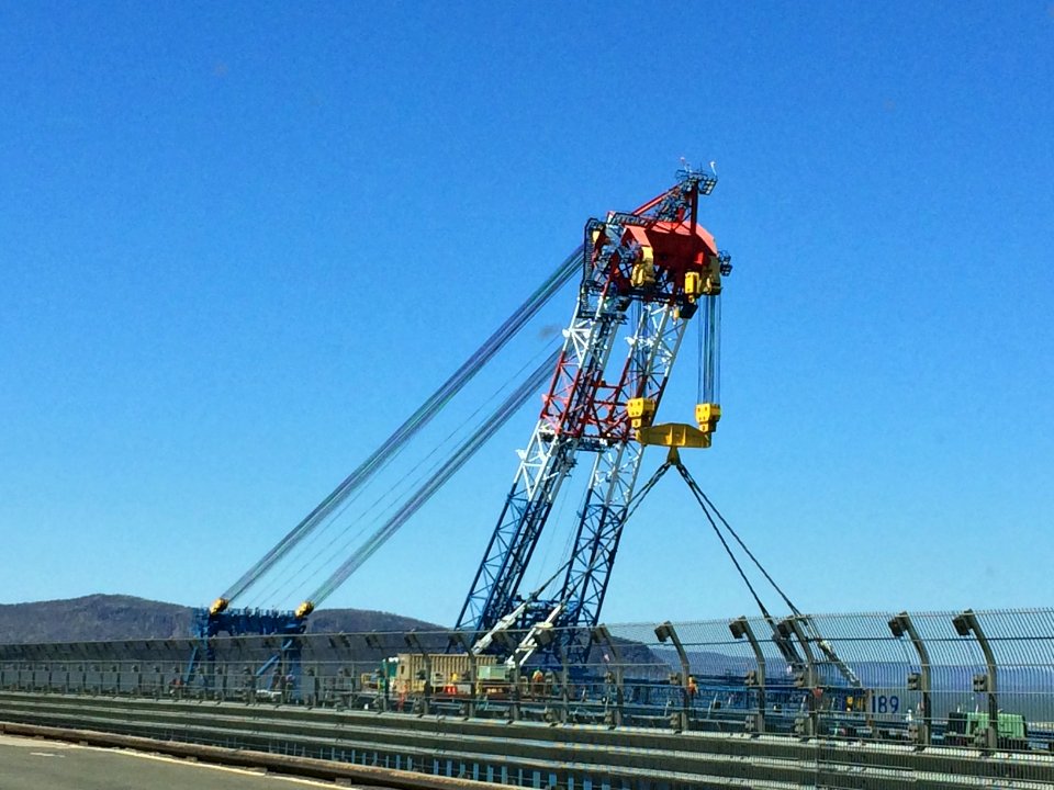 Construction at the Tappan zee bridge