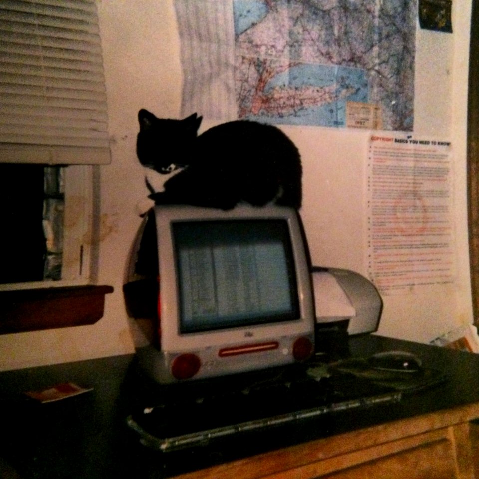 Molly, and an iMac, Circa 2001