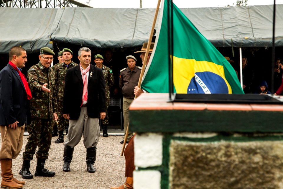 14.09.2019 - Solenidade no 9º BIMtz com a Fusão da Chama na abertura da Semana Farroupilha - Foto: Gustavo Vara