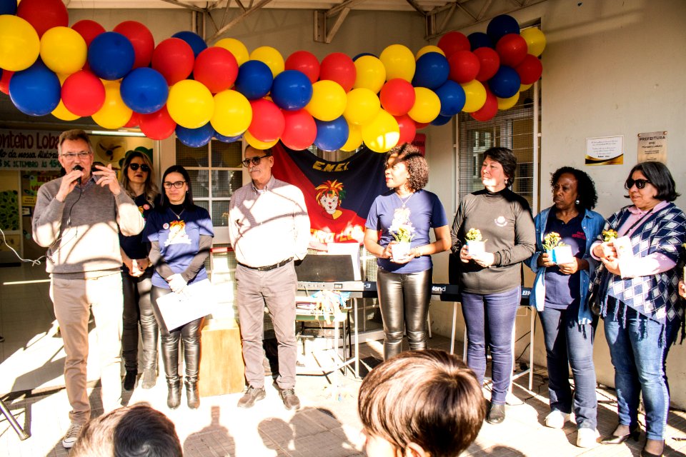 13.09.2019 - Vice-prefeito Idemar Barz prestigia aniversário de 20 anos da Emei Monteiro Lobato - Foto Michel Corvello