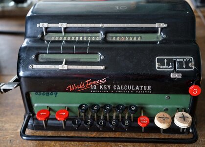 Old calculator nostalgic photo