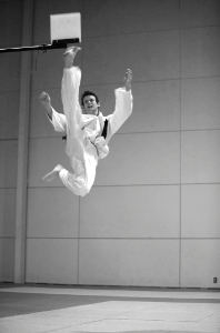 Shane Black Flying High Kick photo