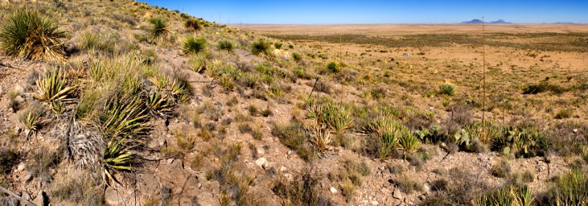 East side of the Hueco Mountains