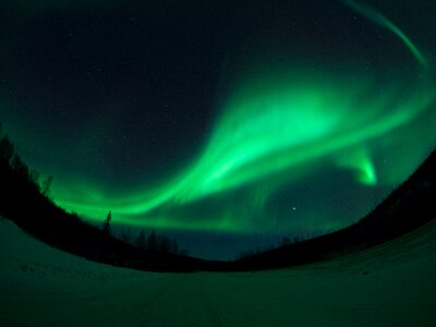 Snow sky road