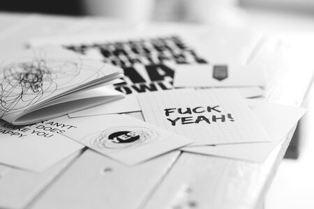 Paper words text