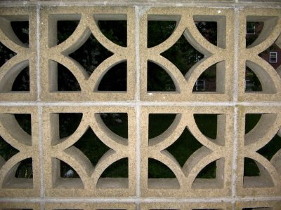 cinderblock fence photo