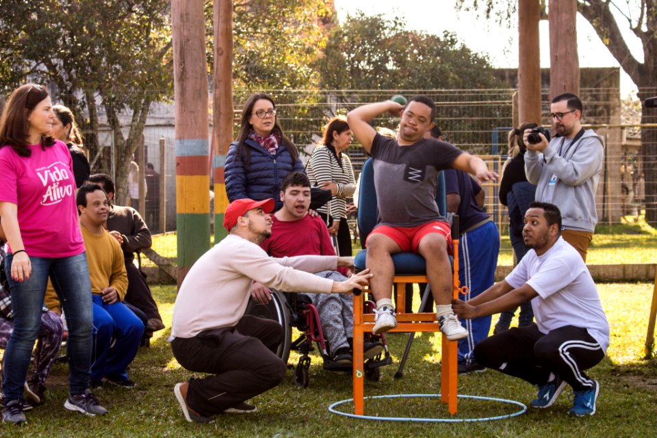 28.08.2019 - Tarde esportiva com alunos das escolas especiais e do Centro Social Urbano do Areal - Foto Michel Corvello