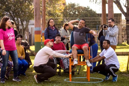 28.08.2019 - Tarde esportiva com alunos das escolas especiais e do Centro Social Urbano do Areal - Foto Michel Corvello