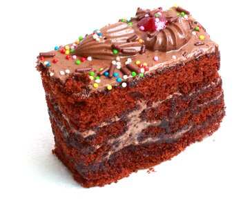 Food cake on white