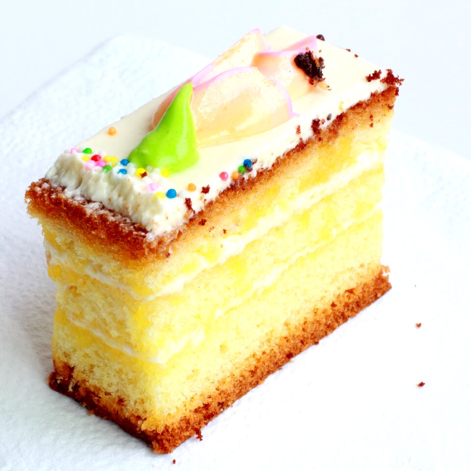 Food cake on white