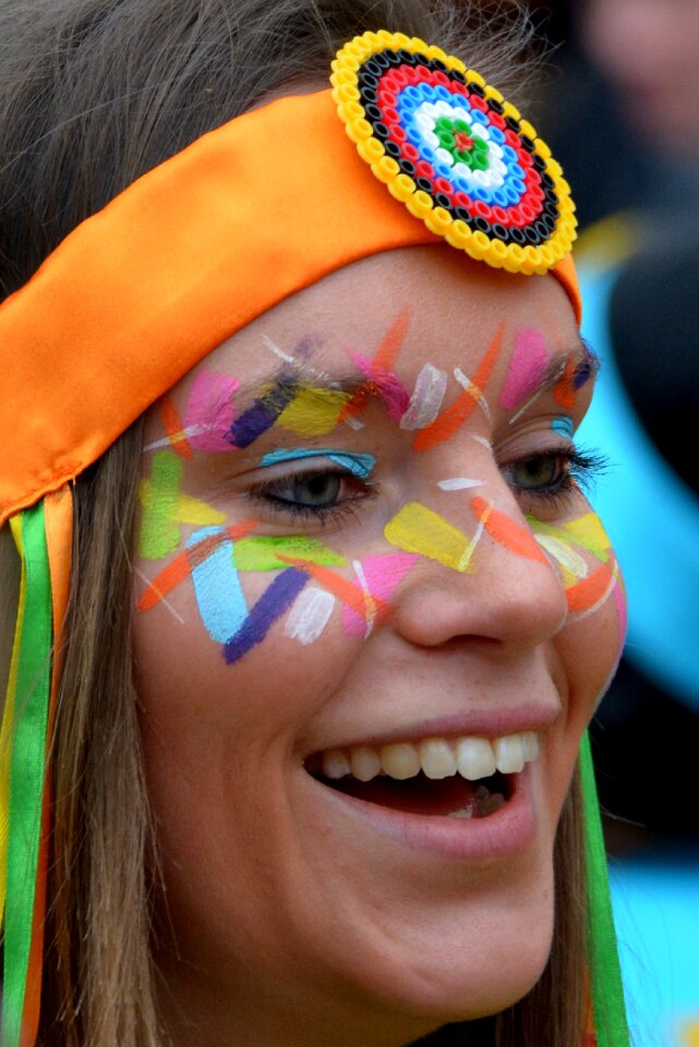 Decoration face paint smile