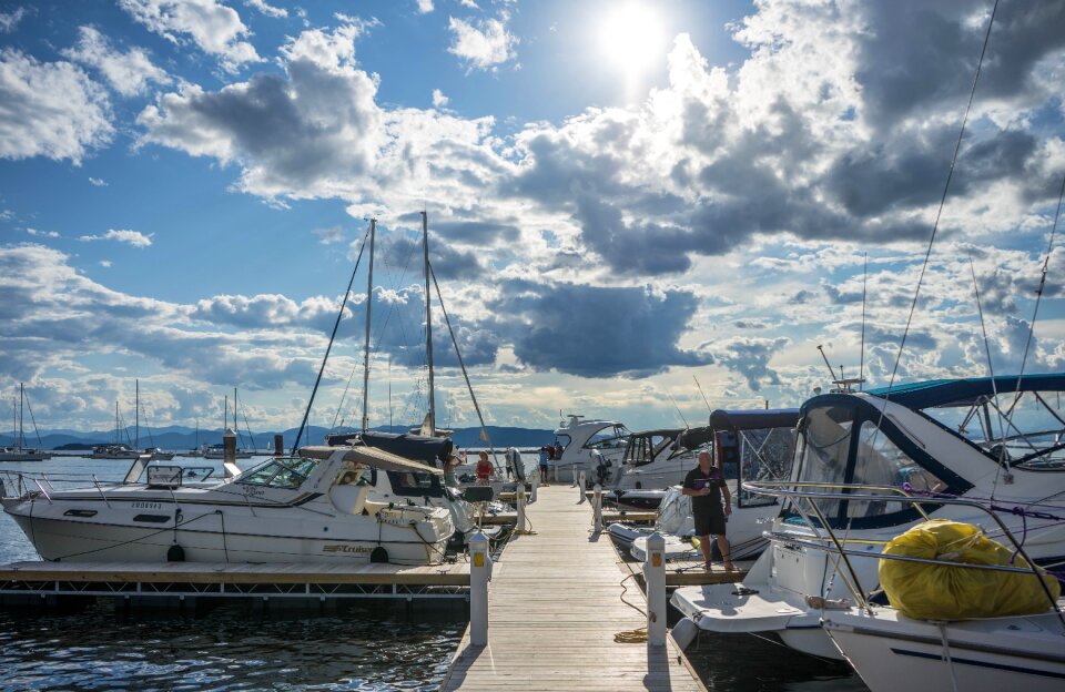 Summer clouds water