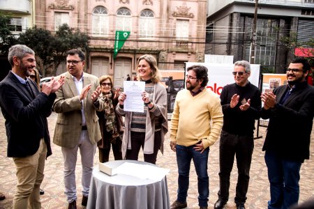 16.08.2019 - Prefeita Paula Mascarenhas realiza a assinatura do contrato e da ordem de serviço para o início das obras de restauro do Theatro Sete de Abril - Foto: Gustavo Vara