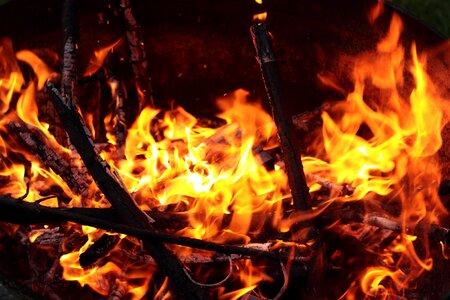 Heat heiss wood fire photo